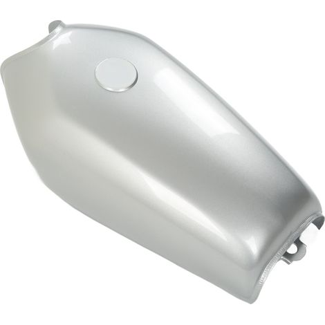 Réservoir essence moto 2,4 gal 9L peinture durcie UV cuve carburant fer remplacement CG125 argent avec bouchon 2 clés vanne (1/5)