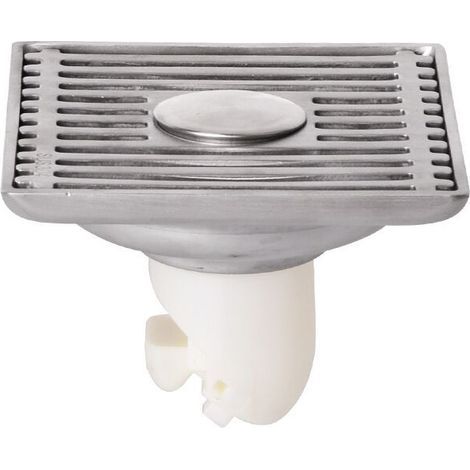 Bonde de douche carrée en acier inoxydable, bonde de sol carrée anti-odeurs (1/3)