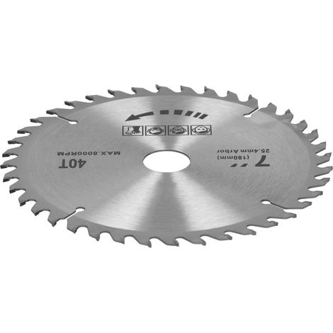 7x40T 180mm Sägeblatt, Hartmetall-Kreistrennscheibe, Holzbearbeitungszubehör (1/5)