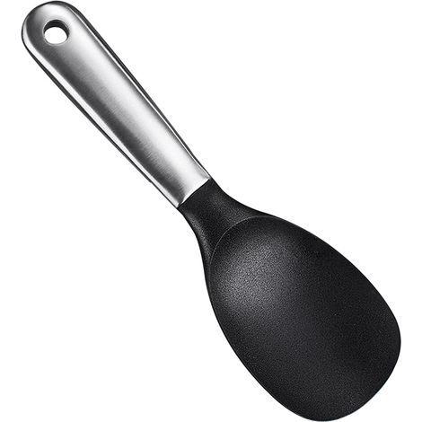 1 Cuillère à riz, manche long, matériau épaissi, forme ergonomique, pour maison et hôtel (1/5)