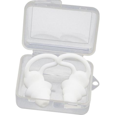 Bouchons d'oreilles de natation en silicone souple, étanches et réutilisables, pour adultes. Réduction du bruit. Idéal pour dormir, travailler le bois, voyager, prendre une douche ou se baigner. (1/5)