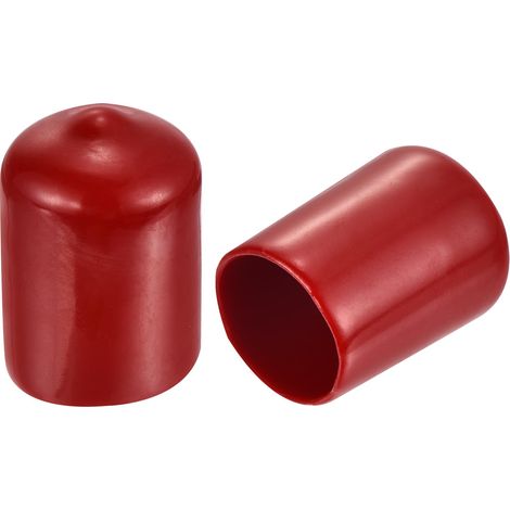 20pcs Embouts en Caoutchouc, 15.5 mm ID Vis Filetage Protecteur en PVC pour Vis Embouts de Protection Flexible pour Tube Métallique, Câbles, Fils, Écrou et Cache Boulon, Bordeaux (1/5)