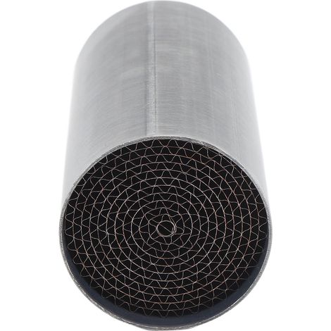 Motorradauspuff mit Edelstahl-Katalysator, universellem Mittelschalldämpfer vorne, 48 x 100 mm / 1,88 x 3,93 Zoll (1/5)