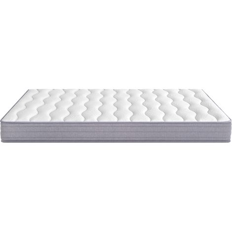 Matelas ressorts 90x200 cm, épaisseur 20 cm, fermeté H3, soutien lombaire et zones ergonomiques, matelas enroulé compact (1/5)