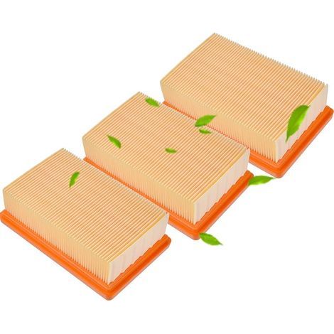 Lot de 3 filtres à plis plats compatibles avec Karcher Aspirateurs WD4, WD5, WD6, MV4, MV5, MV6 compatibles avec Kärcher filtres WD 5 P, MV 5 P, WD6P, WP5, P, Premium 2.863-005.0 (3) (1/5)