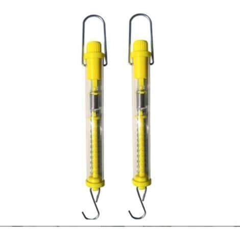 Balance à ressort,balance à ressort dynamométrique,Newton Force Mètre échelle ressort balance,plastique ressort balance, échelle à ressort 5N/500g 2 pcs (1/5)