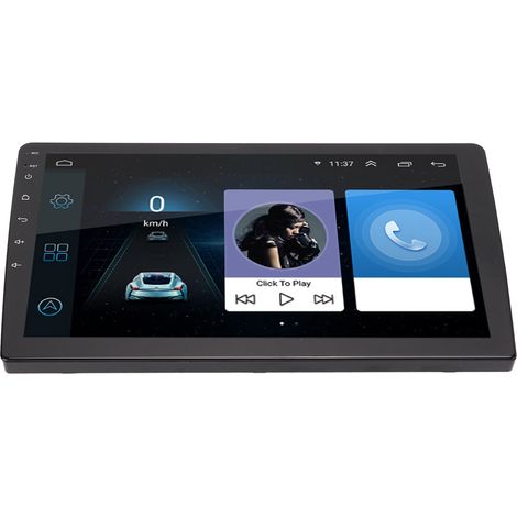 Autoradio 10,1 pouces avec caméra AHD, Wi-Fi, Bluetooth, radio FM, compatible Android 10.1, écran de navigation GPS universel 2+16 Go (1/5)