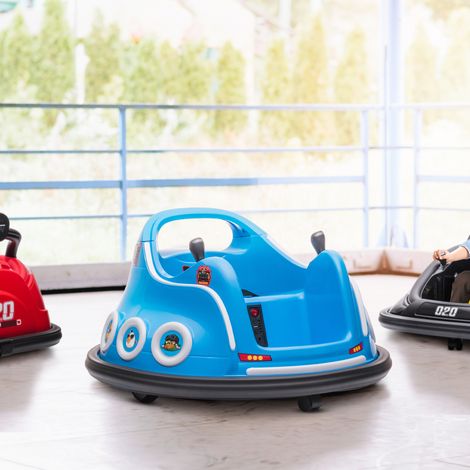 Kinder-Autoscooter, 360°-Drehung, für 3-5 Jahre, mit Fernbedienung, Musik, Blau (1/5)
