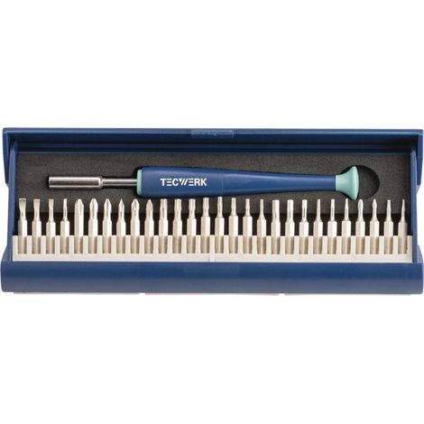 TECWERK Feinmechanikerbitset 29tlg.m.Wechselbits in Ku.-Kass.TECWERK
