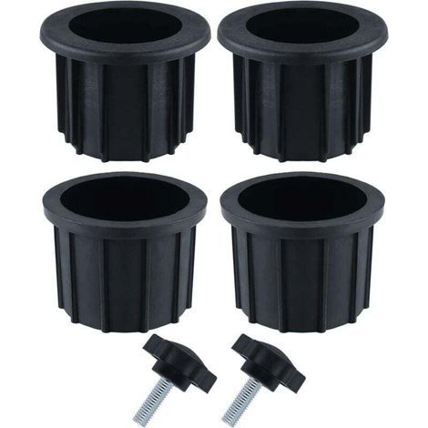 2 Ensembles (6 pièces) Accessoires Parasol Balcon, 4 Anneaux de Trou de Parapluie et 2 Vis à Bouton à Main, Accessoires de Support de Parapluie pour Table de Terrasse Balcon Terrasses (1/4)
