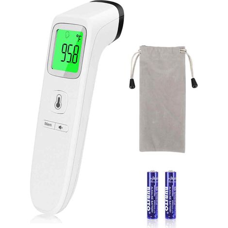 Thermomètre sans contact pour adultes et enfants, thermomètre numérique précis pour bébé, éligible aux remboursements FSA et HSA, alarme de fièvre et mode silencieux, thermomètre frontal et pour objet (1/5)