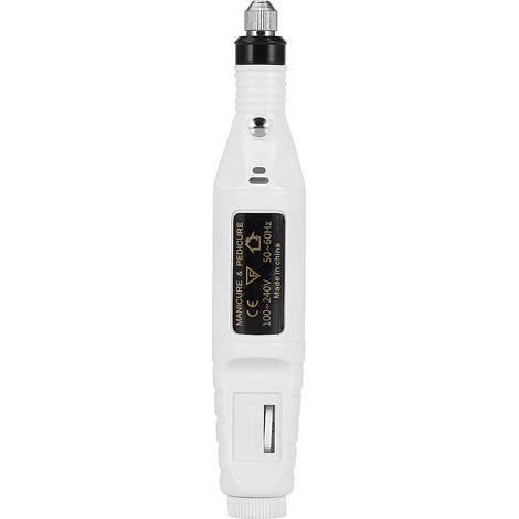 12 types de perceuse électrique à ongles, limeuse manucure avec têtes de ponçage, 100-240V blanc prise UE. (1/3)