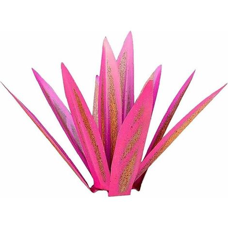 royaluxe - Sculpture antique en métal d'agave agave fer art agave sculpture statue jardin jardin art décoration ornements rose 27cm meubles de jardin, (1/5)