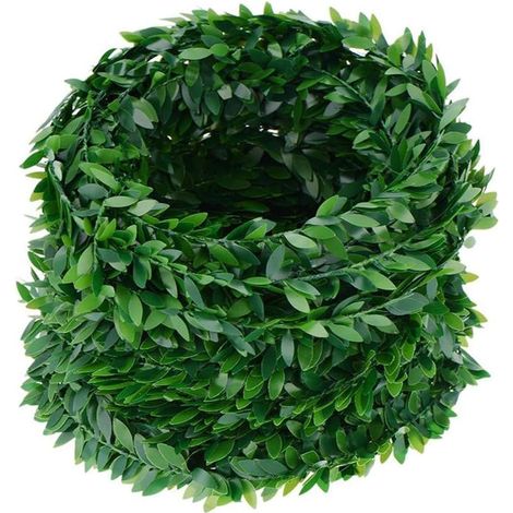 EASYCOMFORT Couronne de lierre artificiel en soie Pour décoration murale de mariage 7,5 m (1/5)