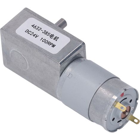 Turbogetriebener Getriebemotor, 100 U/min, Aluminiumlegierung und Messing, reversibel, selbsthemmend, 24-V-Gleichstromgetriebe (1/5)