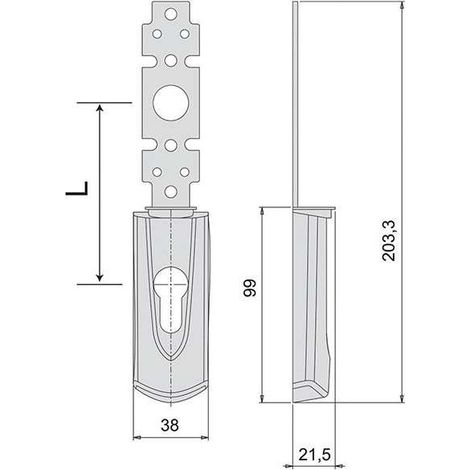 Placca Esterna Maniglioni Cilindro 07176-62-0 Cisa