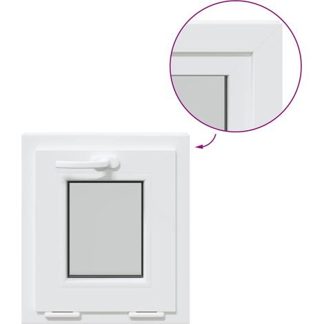 Ventana de Sótano Basculante RISOR 40 x 45 cm PVC y vidrio vidaXL (1/5)