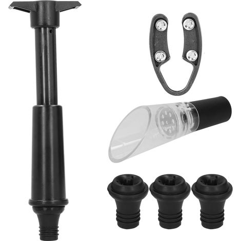 Bouchon en silicone réutilisable pour vin avec pompe à vide, conserveur de bouteille, accessoire de bar étanche. (1/5)