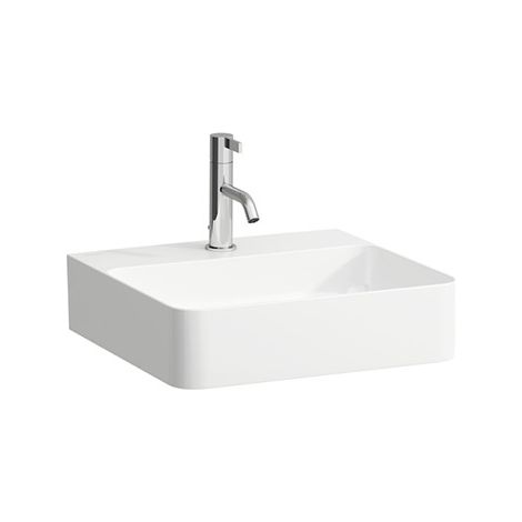 LAUFEN VAL Handwaschbecken, 1 Hahnloch, ohne Überlauf, 450x420mm,