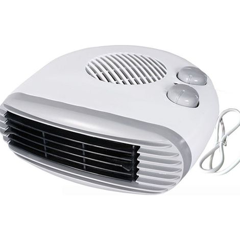 Termoventilatore orizzontale bianco per arredo da casa bagno 1000/2000 w (1/4)
