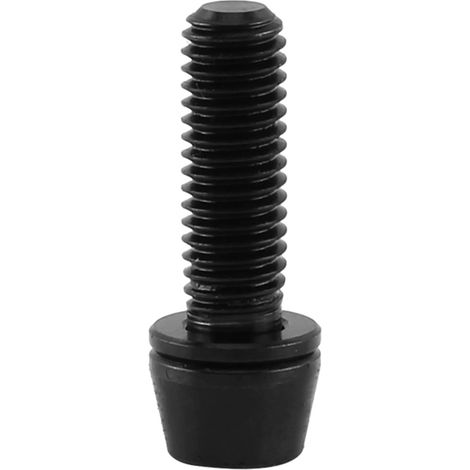 Vis en titane pour vélo M6x16 noire, boulon conique tête avec rondelle, compatible VTT et cyclisme, ensemble visserie en alliage léger (1/3)
