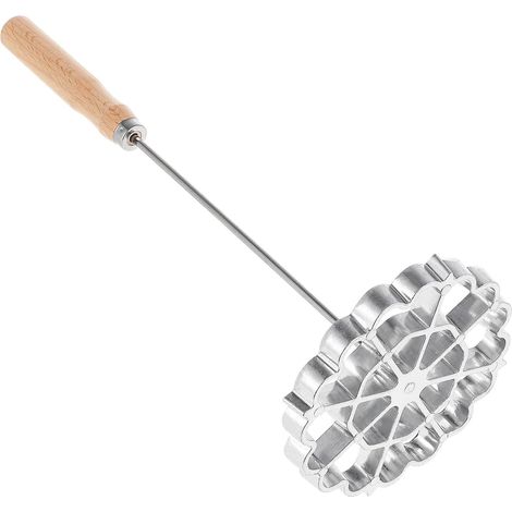Cuillère friture inox et bois antiadhésive, service polyvalent cuisine et restauration (1/5)