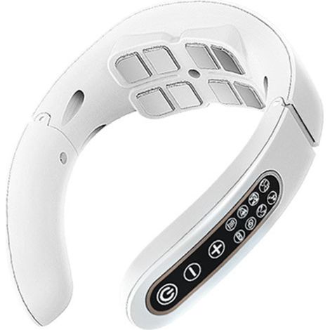Nackenmassagegerät mit einstellbarer Intensität, USB-aufladbar, mit intelligenter Impulswärme für die Nackenpflege