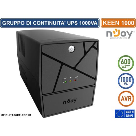 UPS GRUPPO DI CONTINUITA' KEEN 1000 600 WATT 1000VA AVR 4 PRESE SCHUKO (1/3)