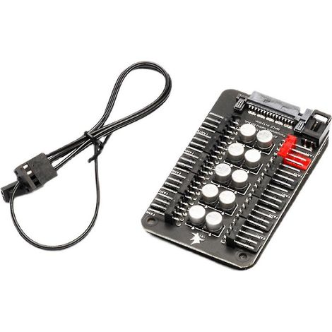 Contrôleur PWM 12 V 4 broches pour ventilateurs de châssis, refroidissement du processeur, 10 ports, liaison multipoints.