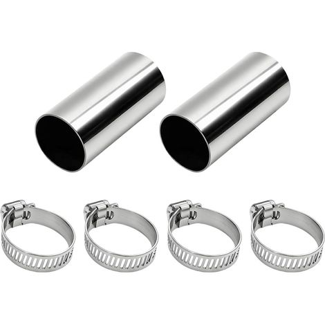 2 raccords de tuyau d'échappement pour chauffages auxiliaires – Raccord de tuyau d'échappement de 24 mm, embout de chauffage auxiliaire, pour chauffages à air diesel dans les voitures ou les camping-c (1/5)