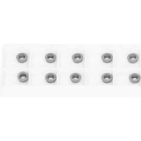 Lot de 10 plaquettes de tournage carbure revêtues, inserts CNC indexables pour fraisage, outil de coupe avec boîte de rangement, usage industriel (1/5)