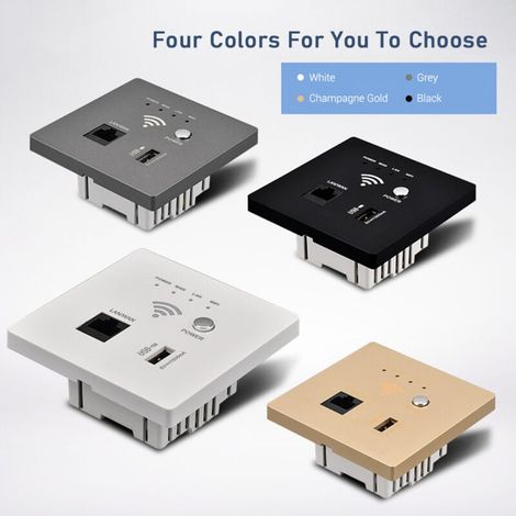 Router WiFi da parete con segnale potente e design elegante per casa e ufficio (bianco) (1/5)