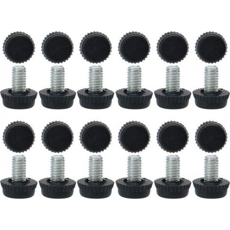 24 patins de protection réglables pour meubles, M6 x 10 x 15 mm, pour pieds de table et de chaise (1/5)