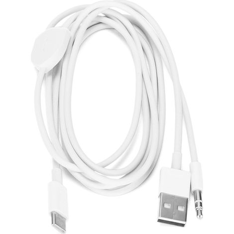 Câble 2 en 1 USB C vers jack 3,5 mm avec port de charge, adaptateur audio auxiliaire pour voiture, écouteurs, chargeur intégré (1/5)