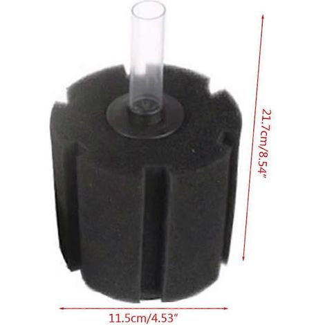 Filtre à double éponge biologique pour alevins de betta, aquarium, boule de quartz, ultra silencieux, submersible - L (1/2)