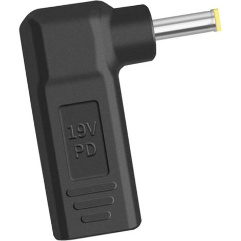Adaptateur CC 100 W 5,5 2,5 mm vers USB C mâle, adaptateur de type C femelle vers DC mâle 5,5 x 2,5 mm, adaptateur CC 5 V 12 V 19 V fabriqué pour ordinateurs portables Asus, imprimante (1/5)