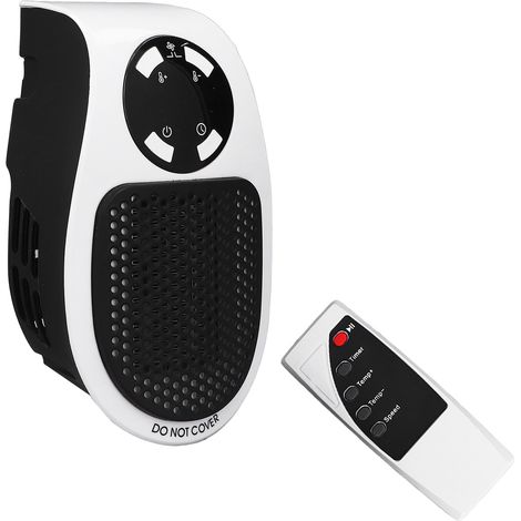 2 chauffe-efficace portables 500W à brancher, radiateurs électriques compacts pour bureau intérieur, blanc, prise EU 220V (1/5)