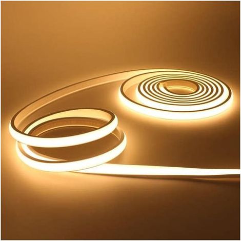 Bande LED COB 220 V étanche IP65 flexible 288 LED/m blanc chaud 3 m pour décoration intérieure et extérieure (1/5)