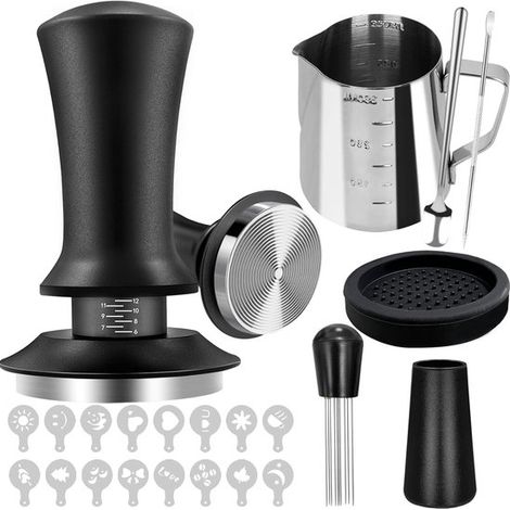 Kaffeetamper Set mit 51 mm Tamper und Zubehör für Espresso und Latte Art (1/5)