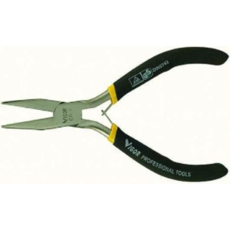 VIGOR - PINZA ELETTRONIC IN ACCIAIO CROMO VANADIO - 20MM - CON BECCHI PIATTI