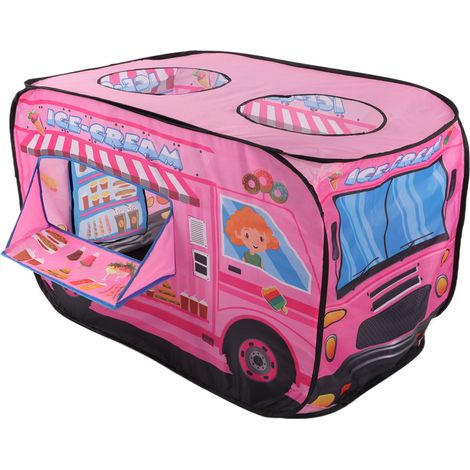 Tente de jeu pliable, camion de glaces, maisonnette pliable pour enfants, pour activités intérieures et extérieures (1/5)