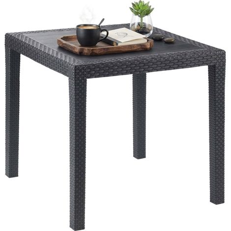 Gartentisch Angelico, 4 Sitzplätze, 79x79x72h cm Schwarz