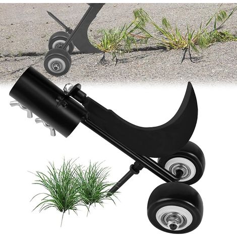Weed Snatcher Manual Weed Remover Tool with Wheels Standing Weed Removal Tool Weeds Puller for Garden Patio Lawn (1/5)