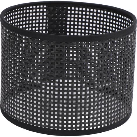 Abat-jour rétro cylindrique creux E27 E14 tissé pour lampe de table, plafonnier, lampadaire ou applique. (1/5)