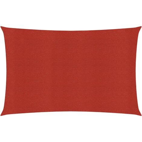 Voile d'ombrage 160 g/m² rouge 5 x 7 m PEHD (1/5)