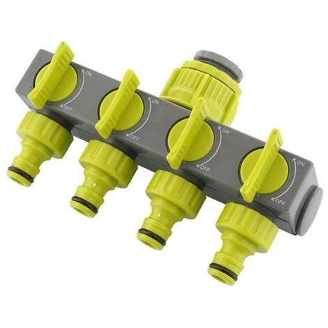 Conexión de depósito 4/1: 4 grifos con boquilla dispensadora