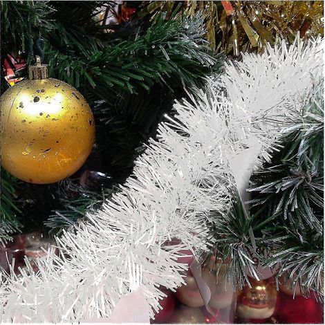 Guirlande de Noël 3X - Guirlande de sapin pour une décoration de Noël parfaite - Décoration de Noël blanche (1/3)