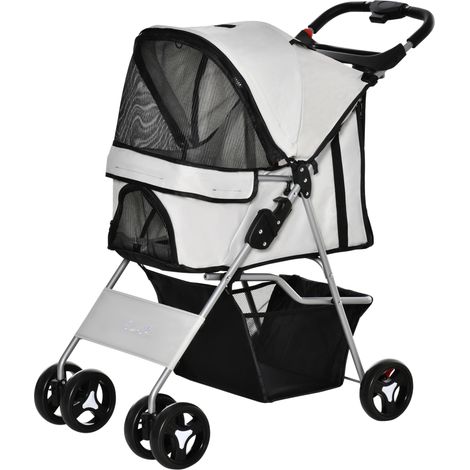 Pliant cage de transport chien gris 77x45x99.5 cm, structure fer et tissu Oxford, 3 filets avec fermeture éclair