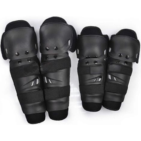 Ensemble de 4 genouillères et coudières pour moto Pro-Biker - Équipement de course moto