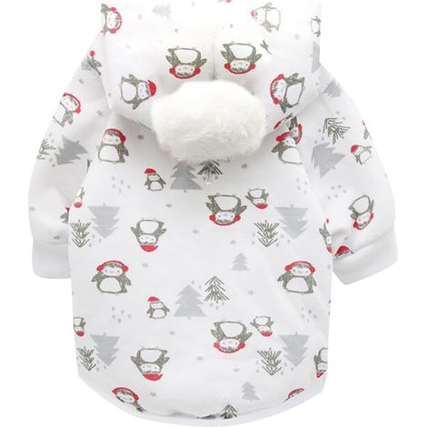 Pull-over Chien - Pull En Coton Pour Chiens Moyens - Pull De Noël Avec Capuche - S M L (1/5)
